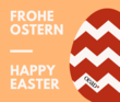 Bild mit Schriftzug Frohe Ostern