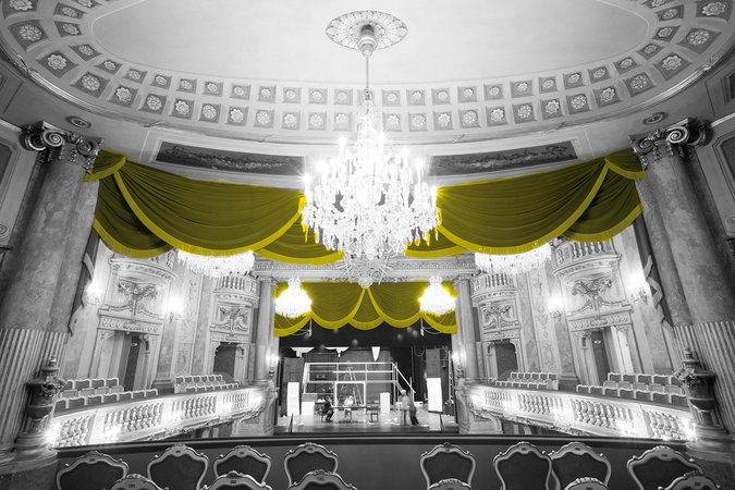 View of the public hall of the Schlosstheater Schönbrunn