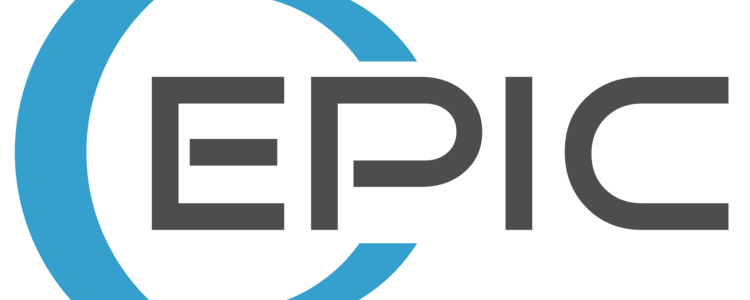 EPIC-Logo: Wortlaut mit blauem Kreis
